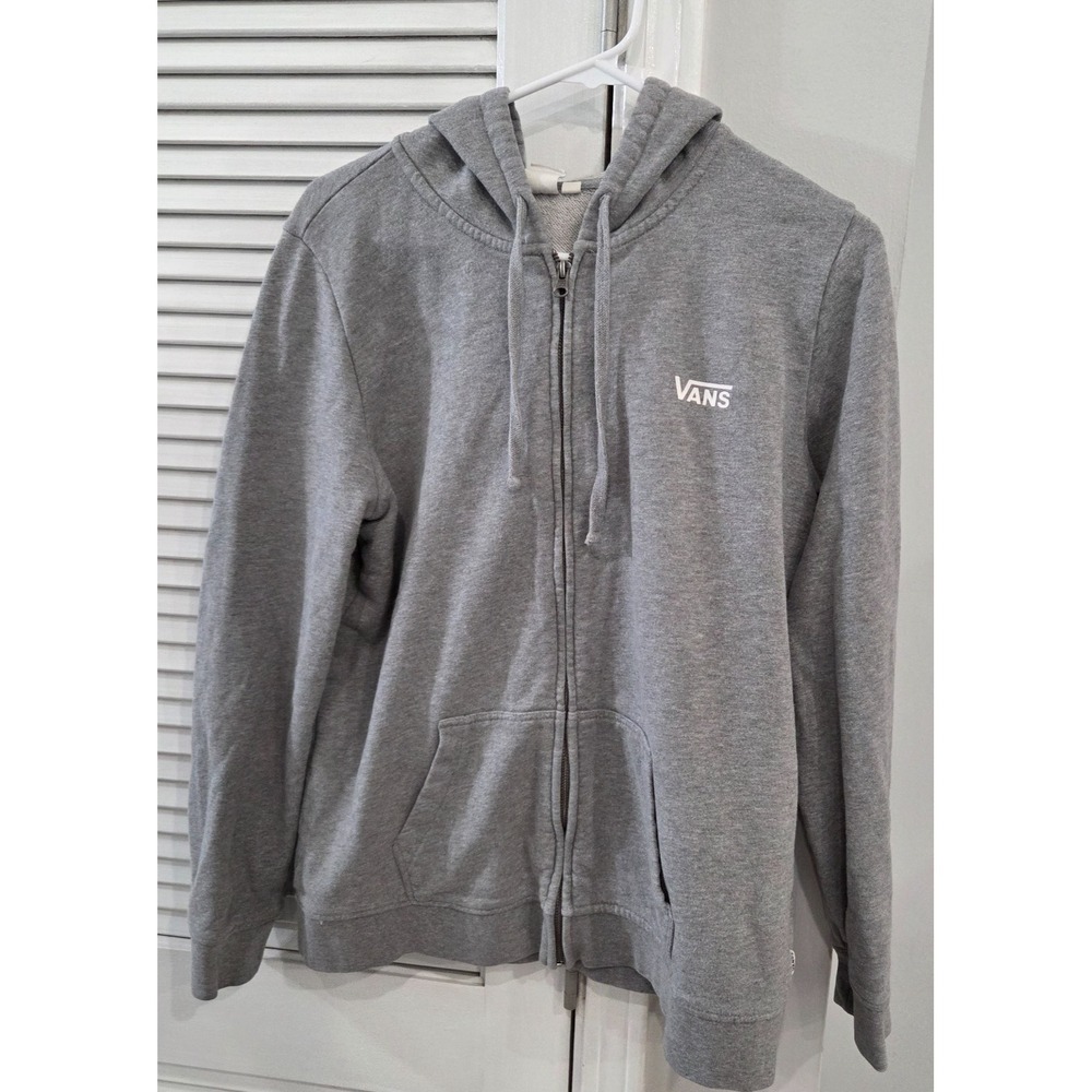 Womens Vans Cali Floral Grey Heather Zip Up Hoodie Size Large